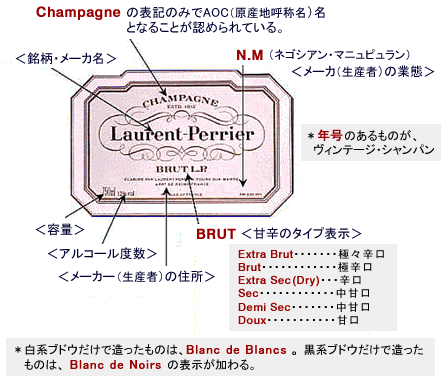 図解：シャンパンラベルの読み方