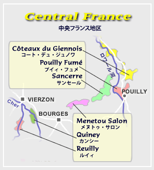 ロワール上流域ワインMAP（Central France WineMap）