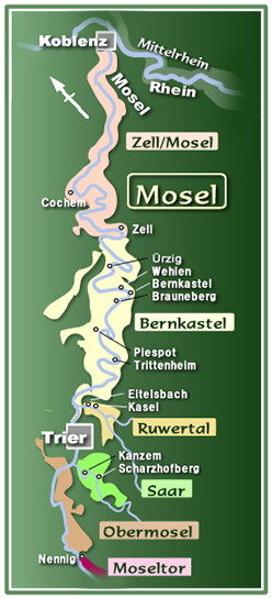 モーゼルワイン地図