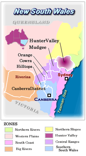 オーストラリアワイン地図