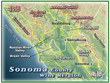 Sonoma-ワイン地図